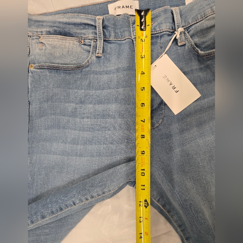 NWT Frame Le High‎ Skinny Raw Hem After Jeans NWT Size 32/ 12 - Picture 9 of 15